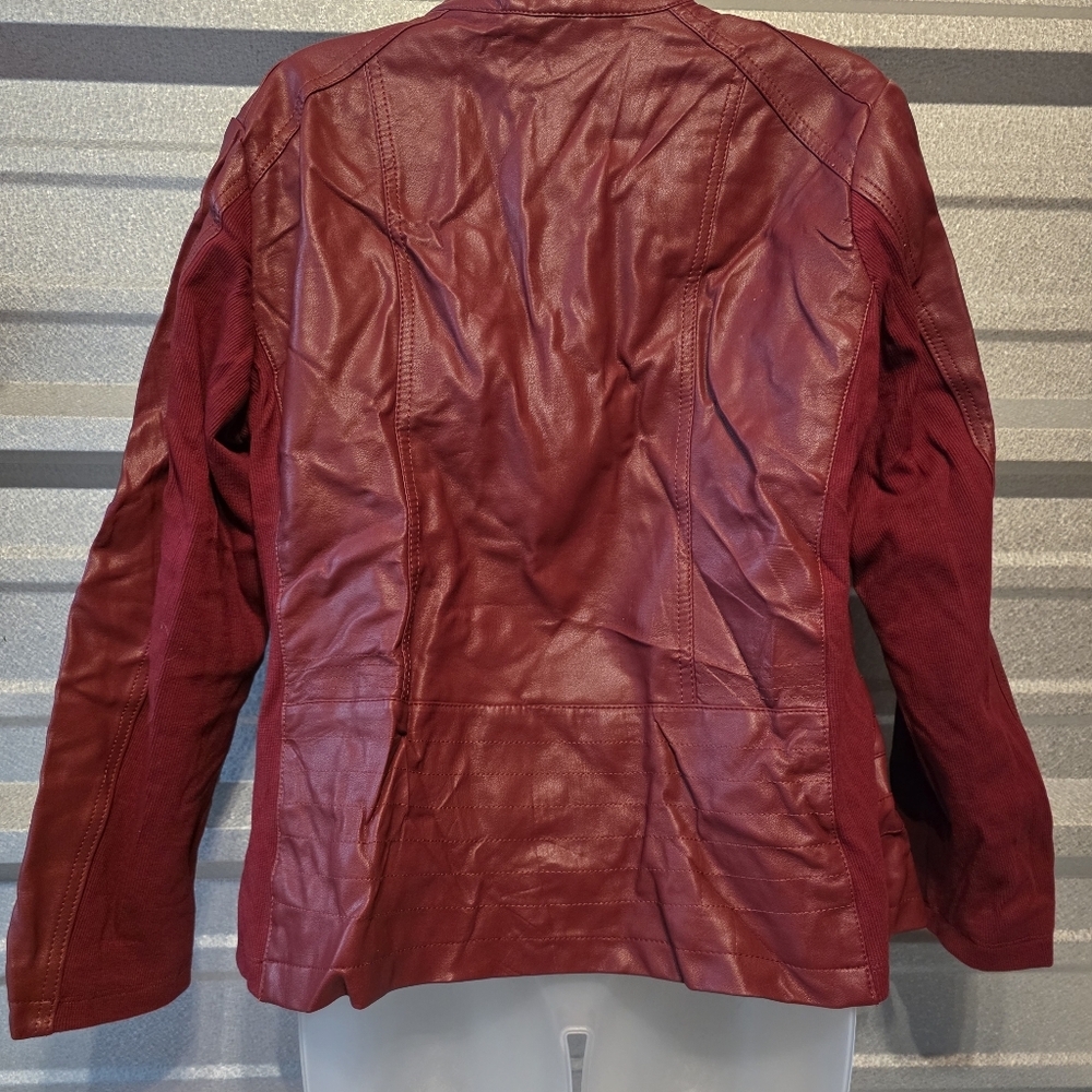 Christopher & Banks Red Leather Jacket - Picture 4 of 4